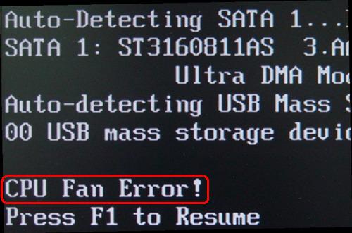 电脑开机屏幕出现“CPU fan error”的原因及解决方法