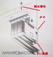 创新5.1声卡的硬件安装示意图