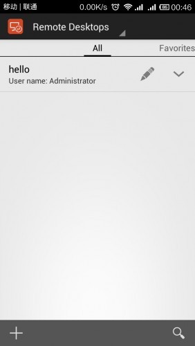 Remote Desktops远程桌面应用界面