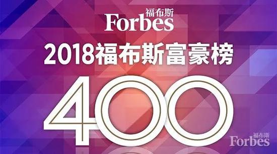 2018福布斯中国400富豪榜：马云超许家印夺魁 黄峥成最大黑马